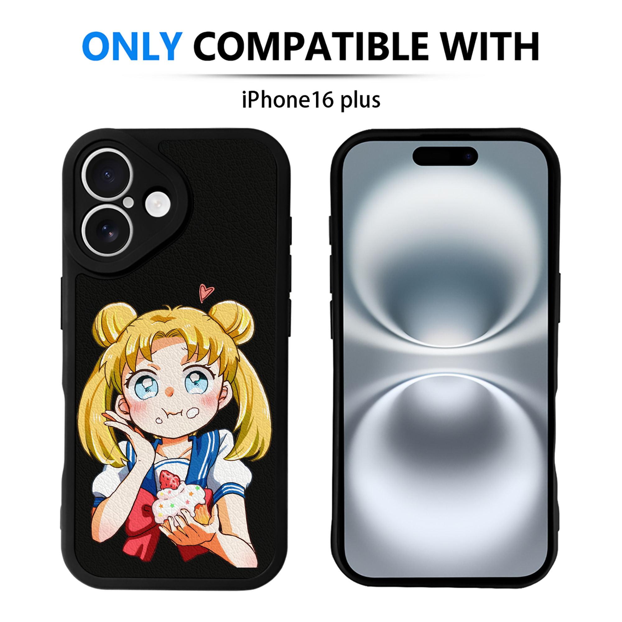 （画像用） 美少女戦士セーラームーン 愛野 美奈子 あいの みなこ Sailor Moon Aino Minako 【iPhone 16シリーズ対応】シリコンスマホケース（レザー調） 材質：シリコン